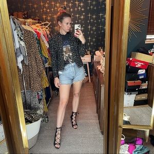 Iro Sz 36 Mamaspe black and white tweed jacket